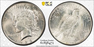 1928-S $1 AU58
