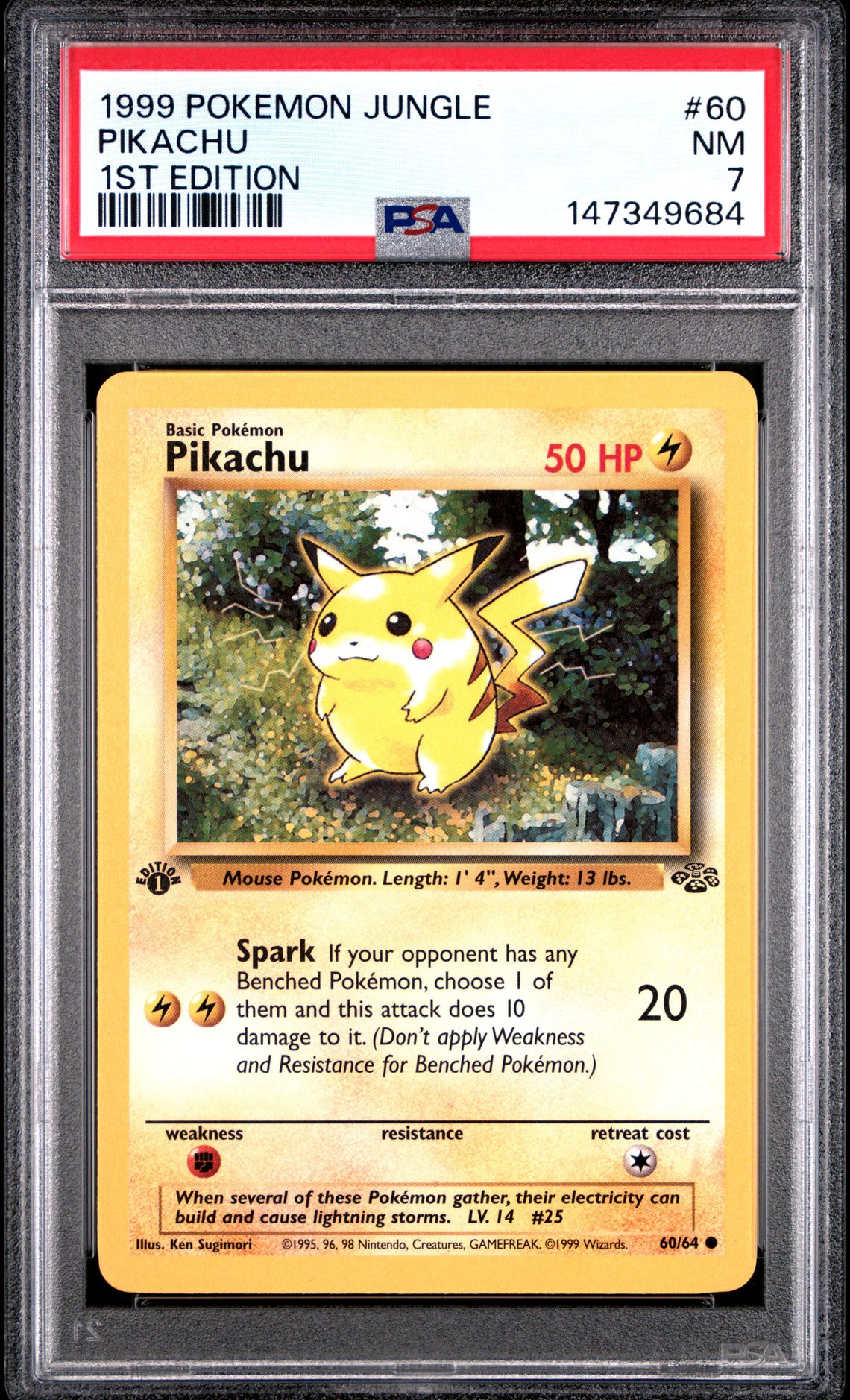 1999 Pokemon Jungle 1St Ed.W Stp.Dlst.Promo 1st Edition #60 Pikachu front