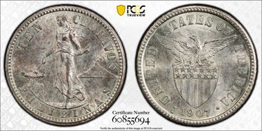 1907-S 10C MS64