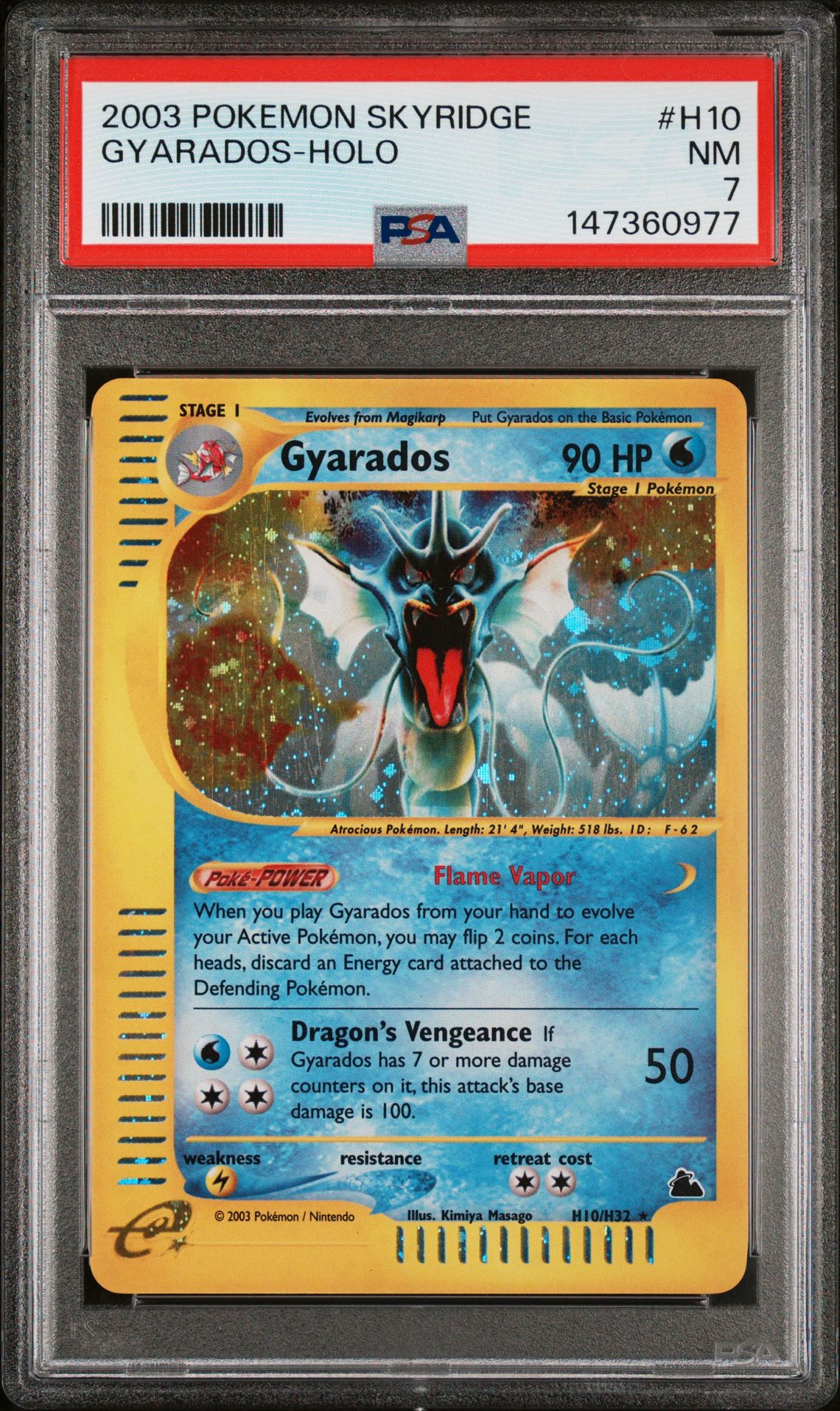 2003 Pokemon POKEMON SKYRIDGE #H10 Gyarados-Holo front