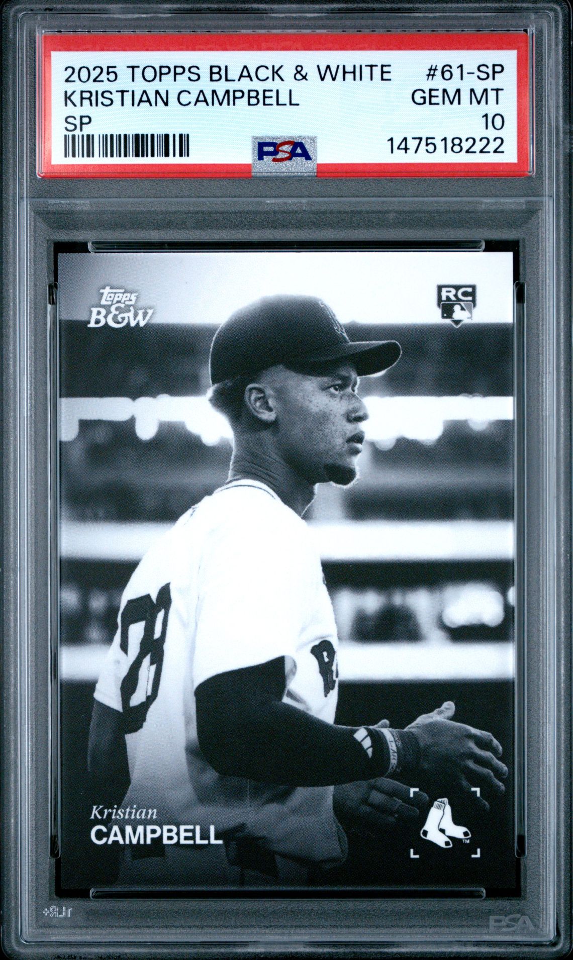 2025 Topps TOPPS BLACK AND WHITE SP #61-SP Kristian Campbell front
