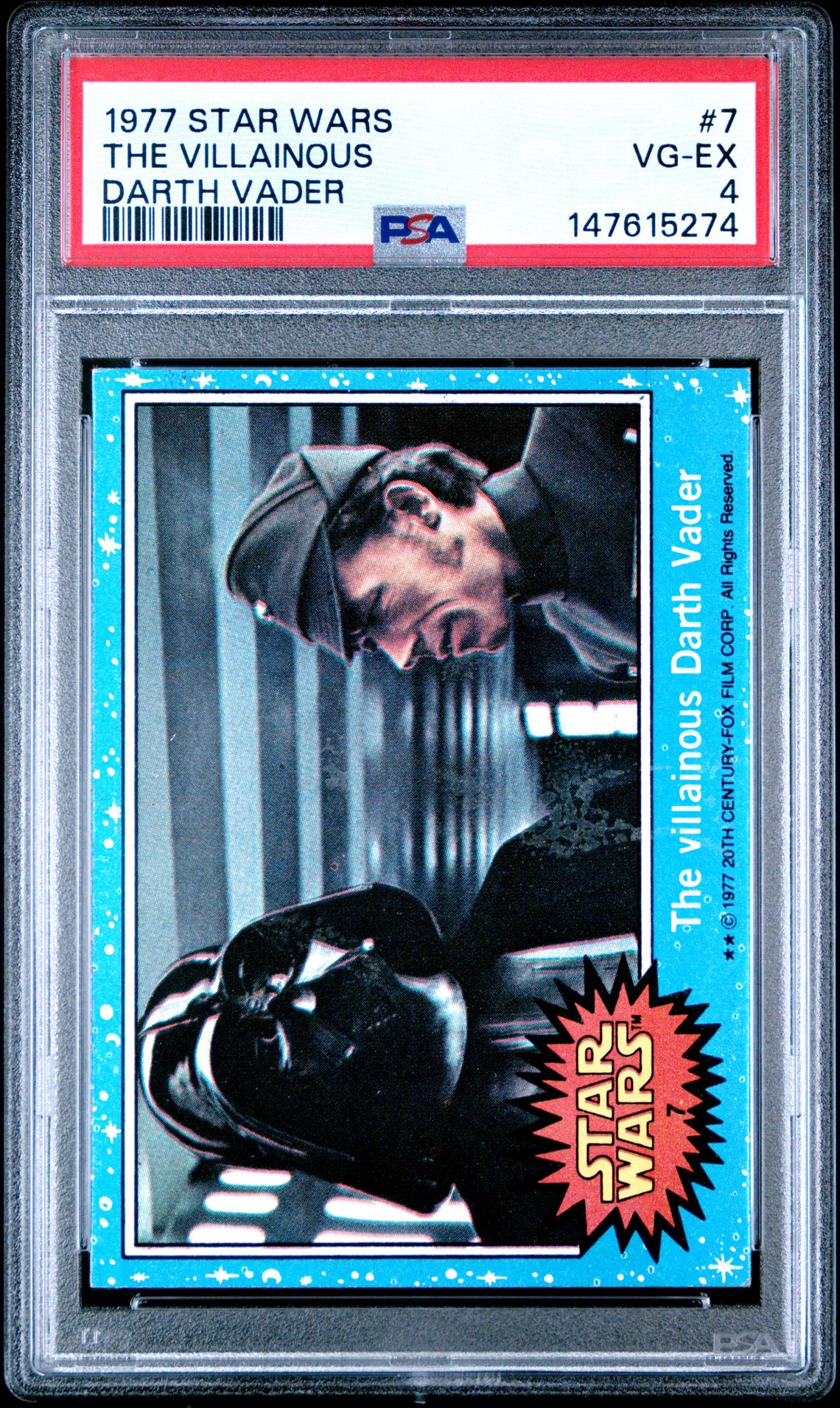 1977 Star Wars Darthvader Pa DARTH VADER #7 The Villainous front