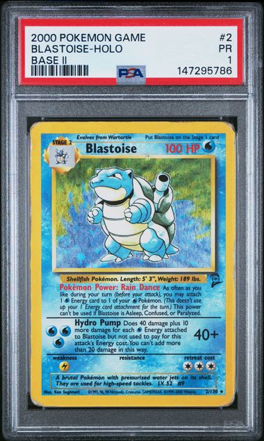 2000 Pokemon POKEMON GAME BASE II BASE II #2 Blastoise-Holo front