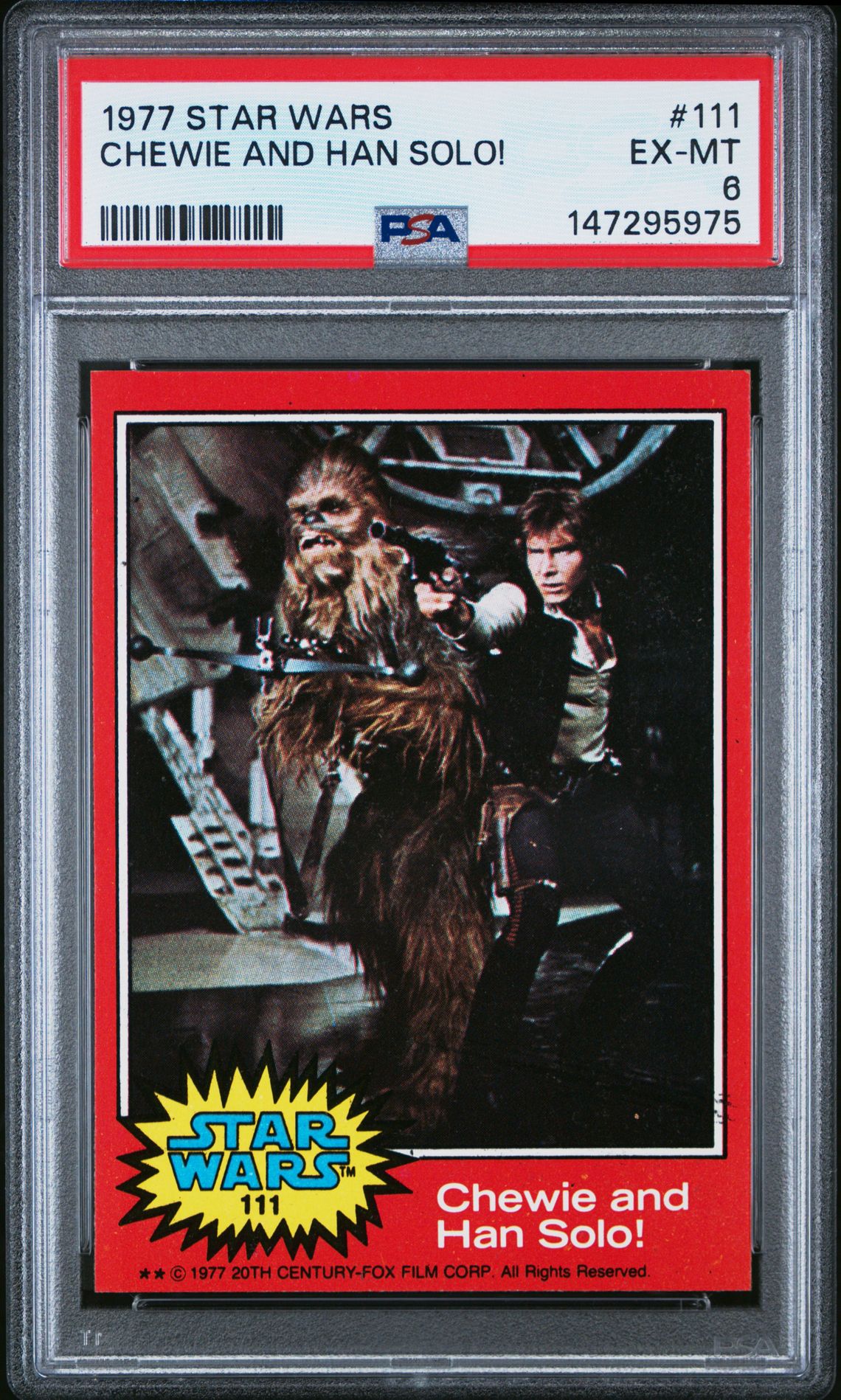 1977 Topps #111 Chewie And Han Solo! front