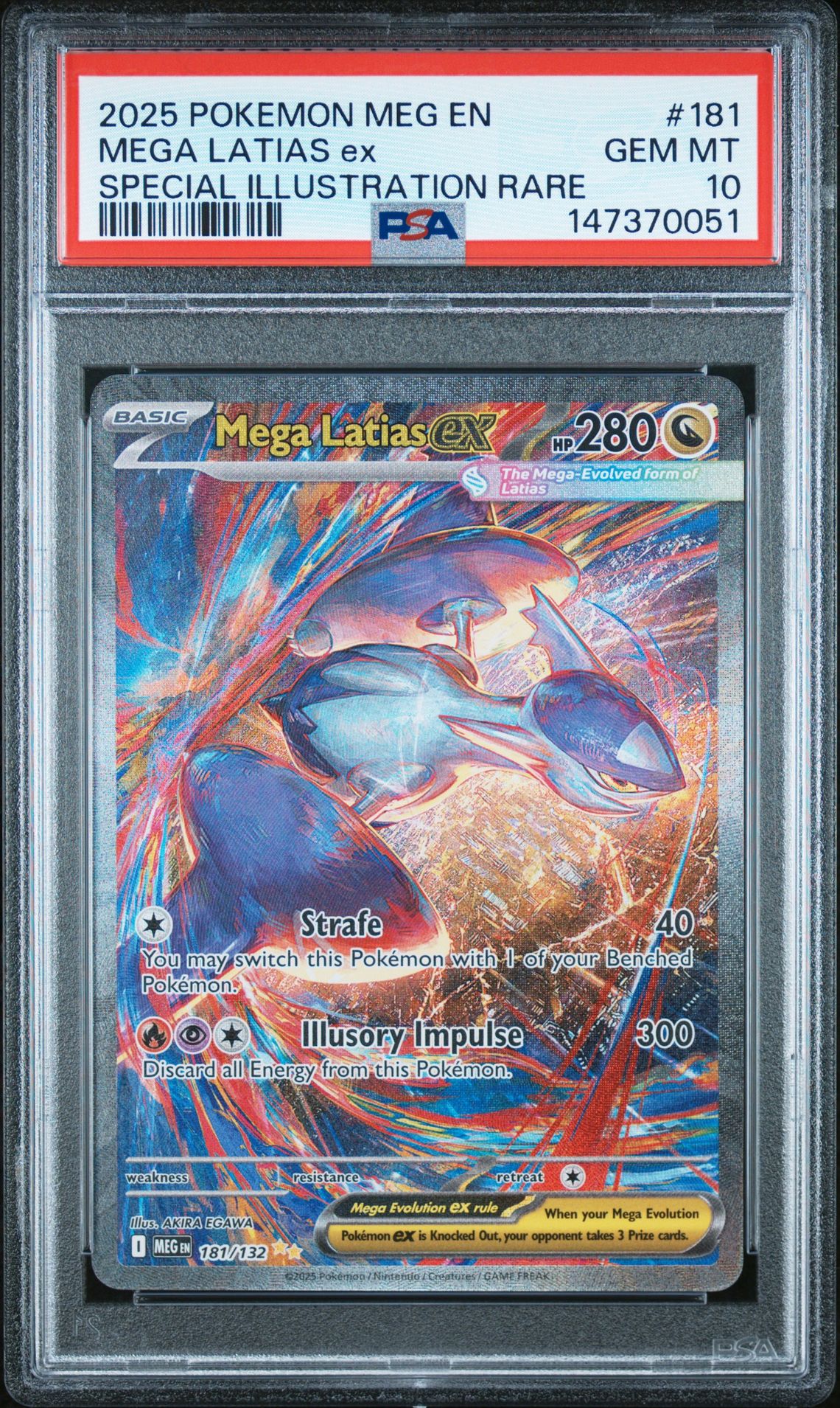 2025 Pokemon POKEMON MEG EN-MEGA EVOLUTION SPECIAL ILLUSTRATION RARE #181 Mega Latias Ex front