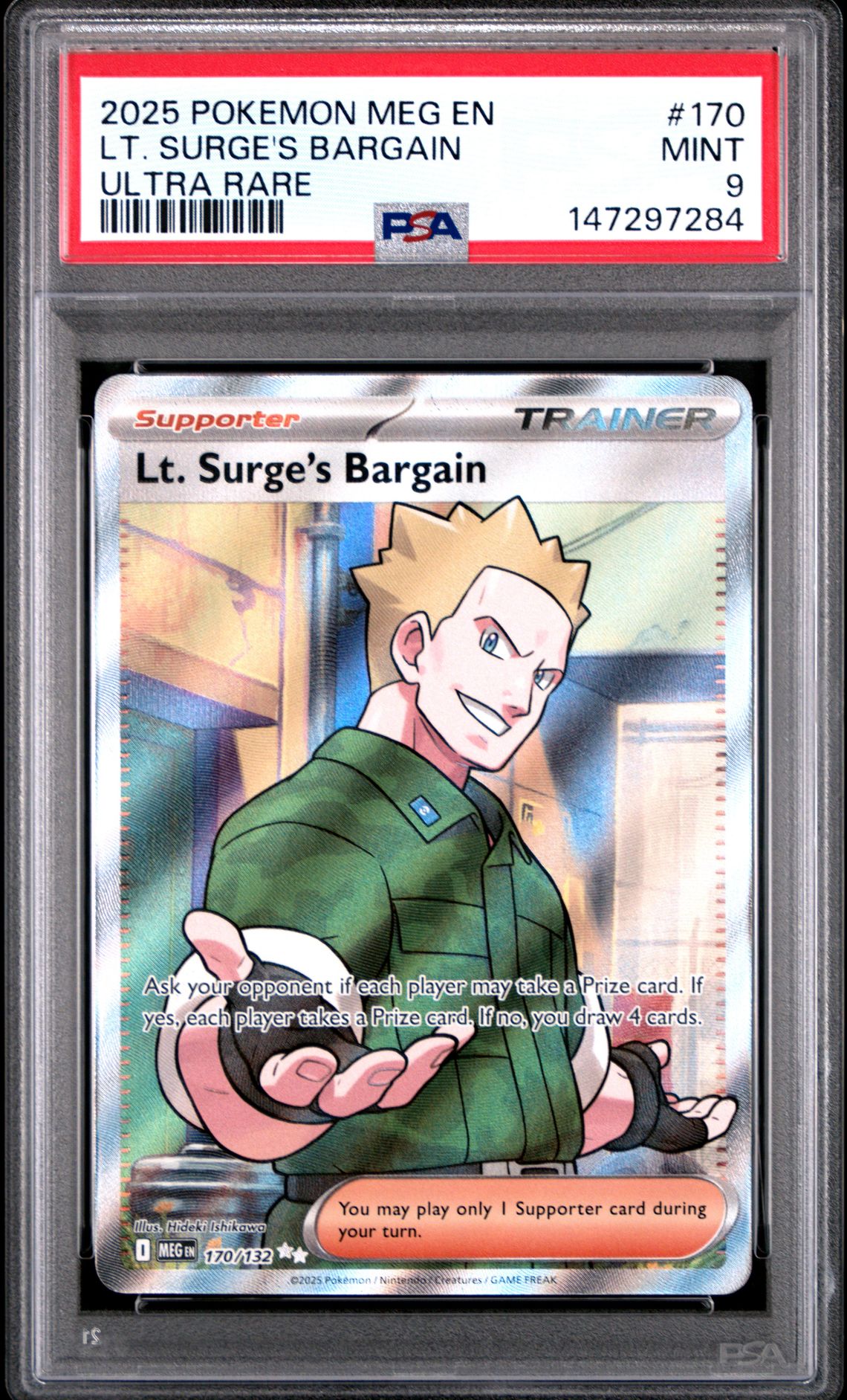 2025 Pokemon #170 Lt. Surge's Bargain front