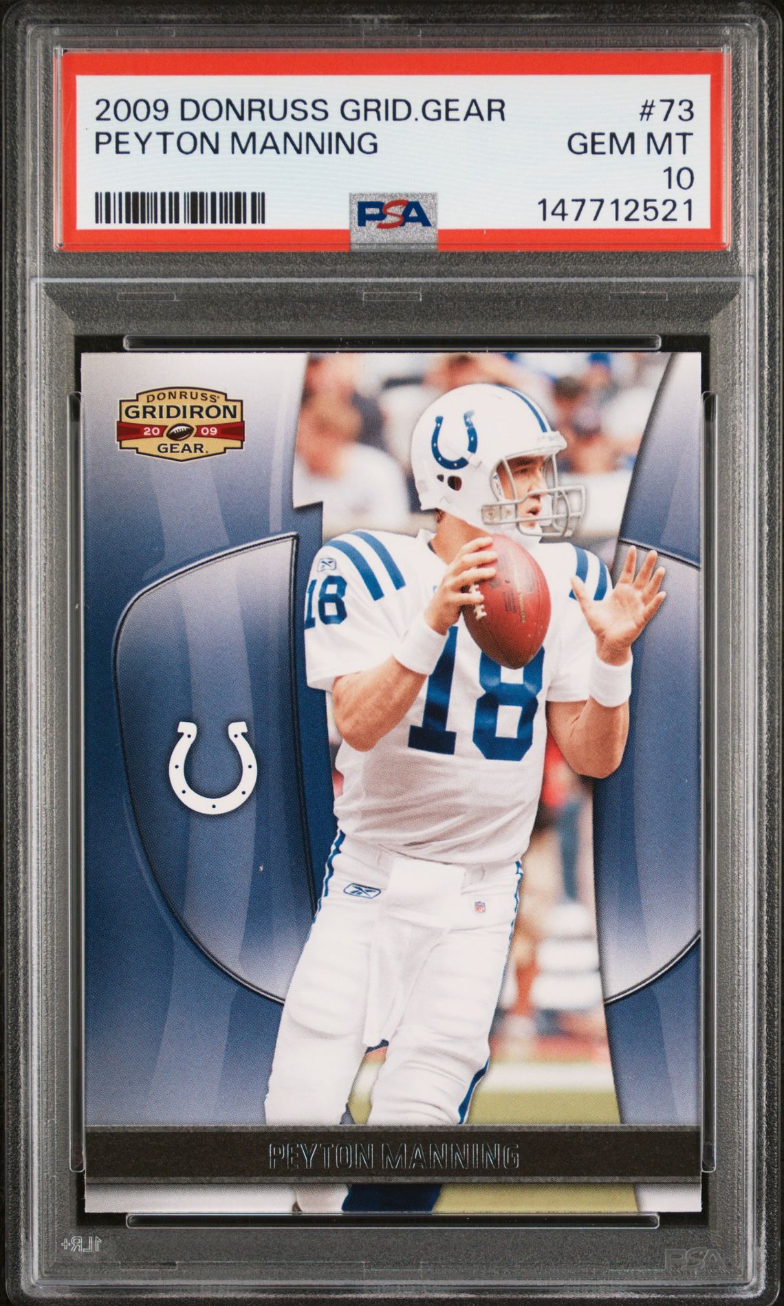 2009 Donruss DONRUSS GRIDIRON GEAR #73 Peyton Manning front