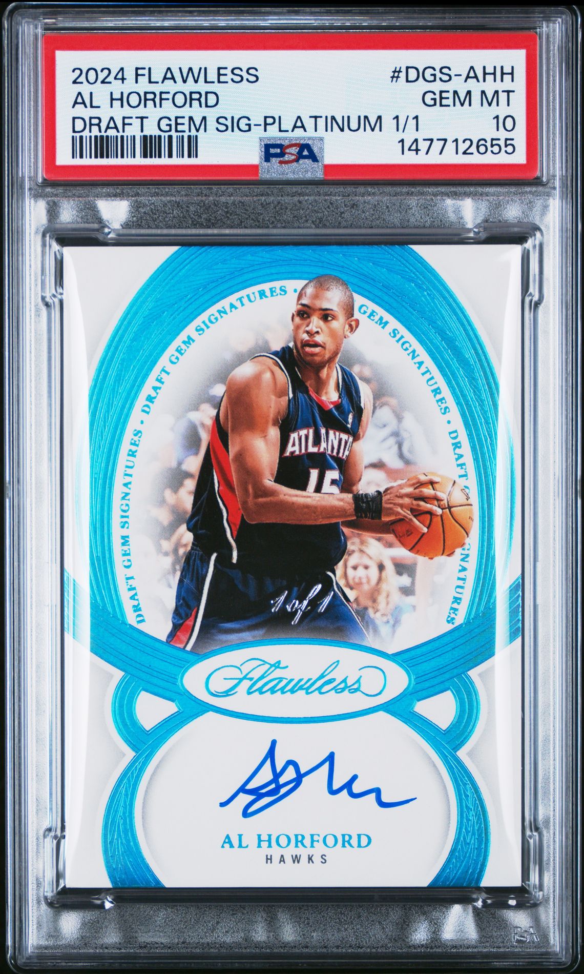 2024 Panini PANINI FLAWLESS DRAFT GEM SIGNATURES PLATINUM 1/1 #DGS-AHH Al Horford front
