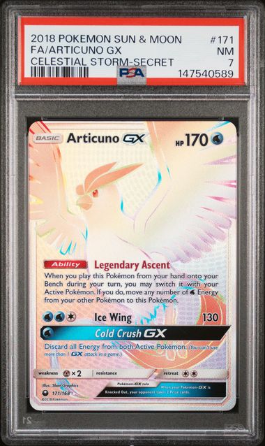 2018 Pokemon Sun & Moon Full Art #171 Articuno front