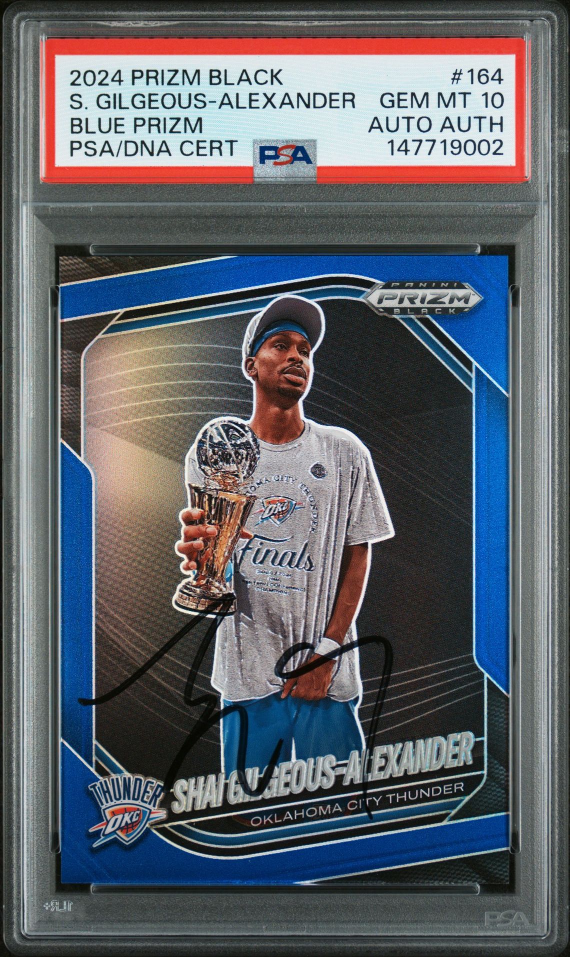 2024 Panini PANINI PRIZM BLACK BLUE PRIZM #164 Shai Gilgeous-Alexander front