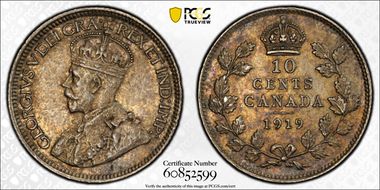 1919 10C AU58