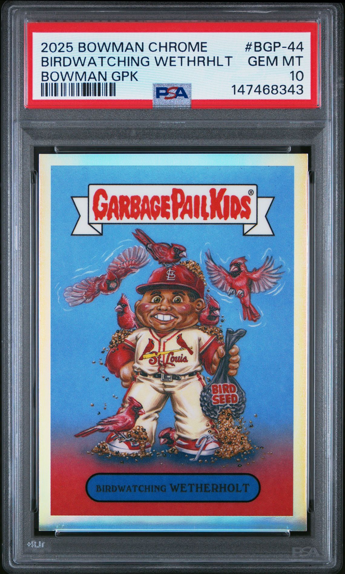 2025 Bowman Chrome BOWMAN CHROME BOWMAN GPK #BGP-44 Birdwatching Wethrhlt front