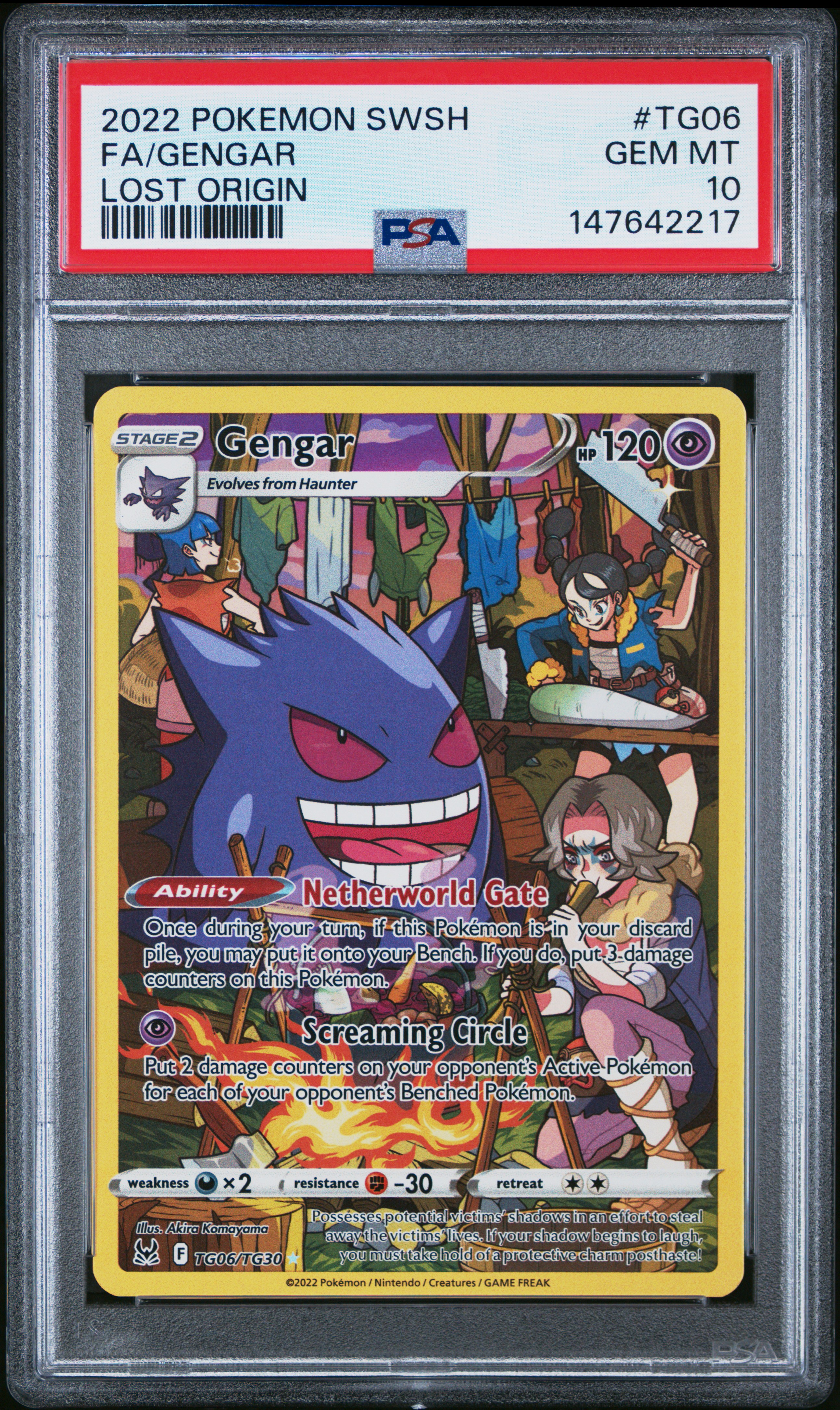 2022 #TG06 Full Art/Gengar PSA 10 Sword & Shield Lost Origin