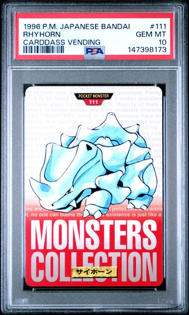 Rhyhorn card PSA 10, cert 147398173