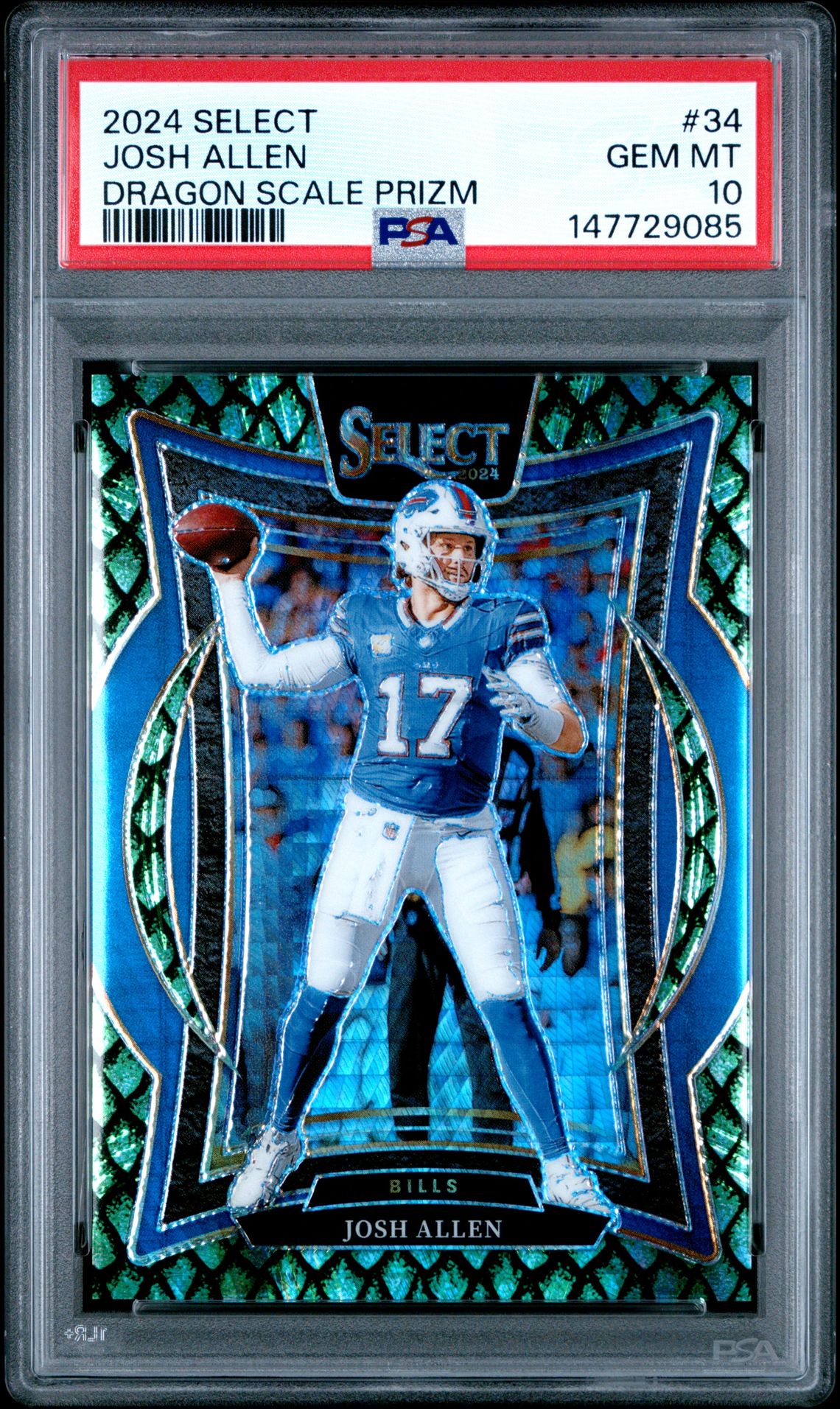 2024 Panini PANINI SELECT DRAGON SCALE PRIZM #34 Josh Allen front