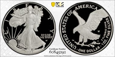 2023-W $1 Silver Eagle PR70DCAM