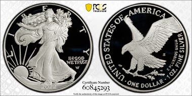 2022-S $1 Silver Eagle PR70DCAM