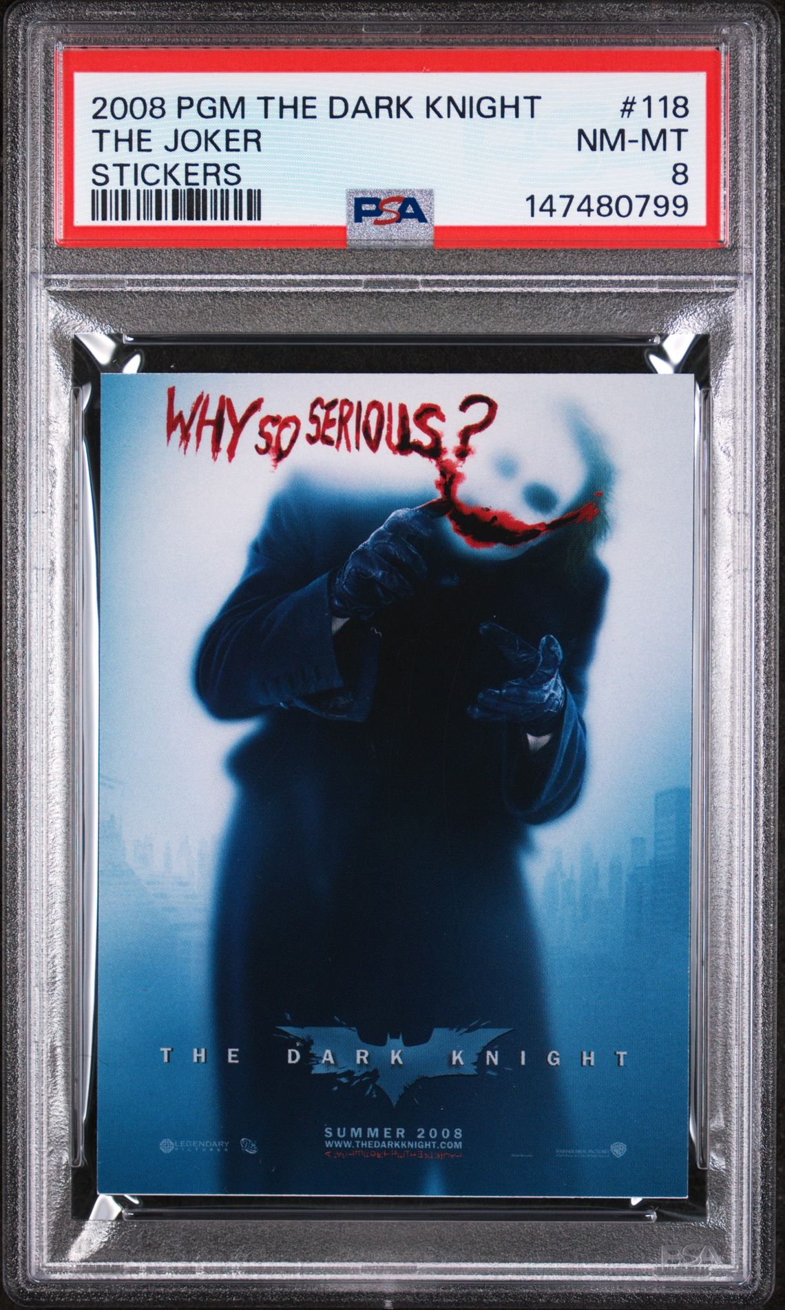 2008 Stickers #75 The Joker front