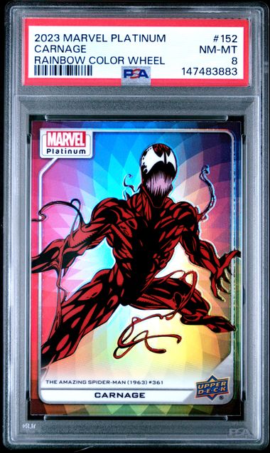2023 Upper Deck Marvel Platinum RAINBOW COLOR WHEEL #152 Carnage front