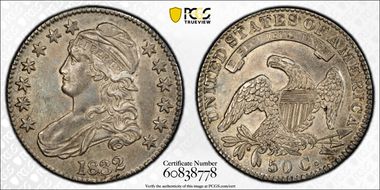 1832 50C Small Letters AU55