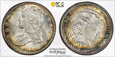1834 50C O-113 MS63