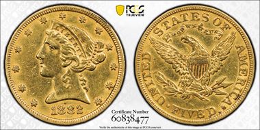 1882 $5 N1