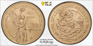 2010-Mo 200 P Bicentenary KM-932  Au MS70