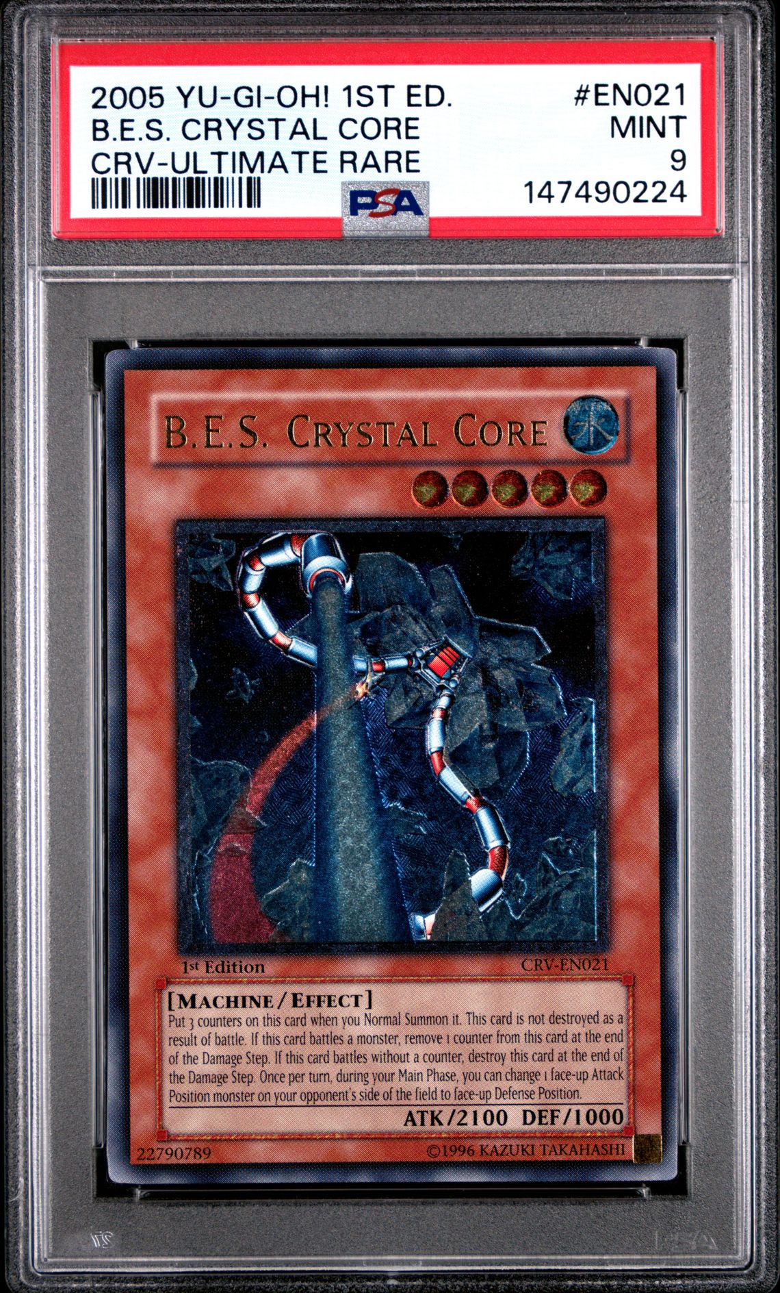 2005 Yu-Gi-Oh! YU-GI-OH! CRV-CYBERNETIC REVOLUTION ULTIMATE RARE #EN021 B.E.S. Crystal Core front