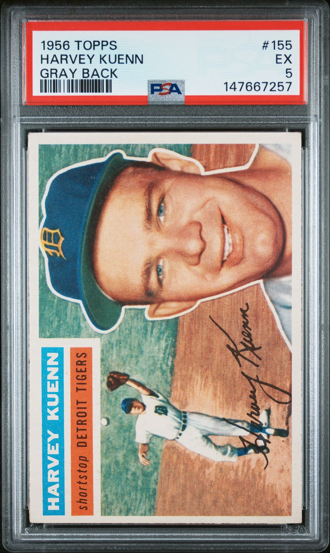 1956 Topps TOPPS Gray Harvey Kuenn front