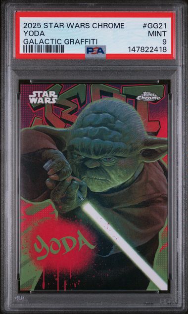2025 Topps Topps Chrome Galactic #GG-21 Yoda Graffiti front
