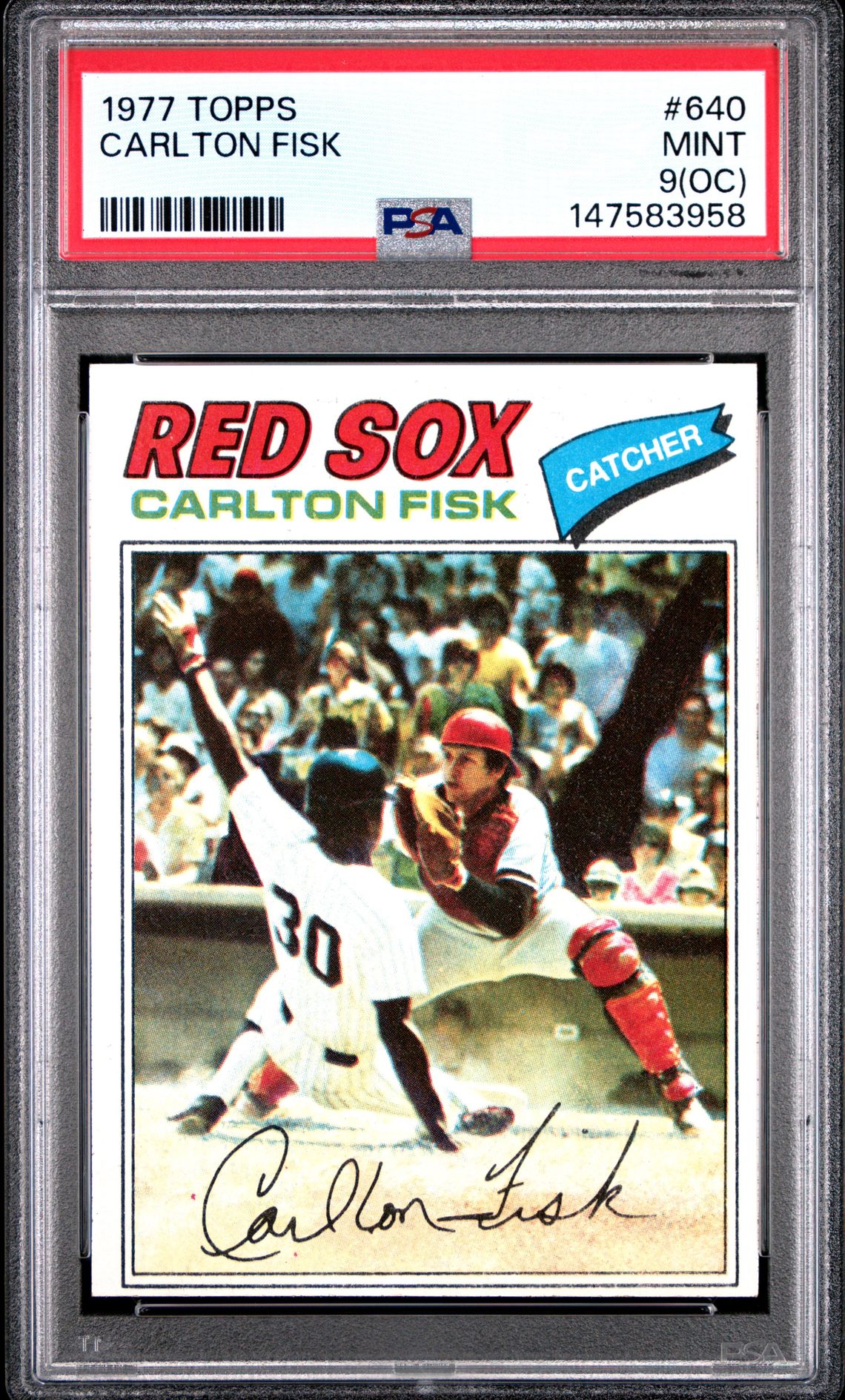 1977 Topps TOPPS #640 Carlton Fisk front
