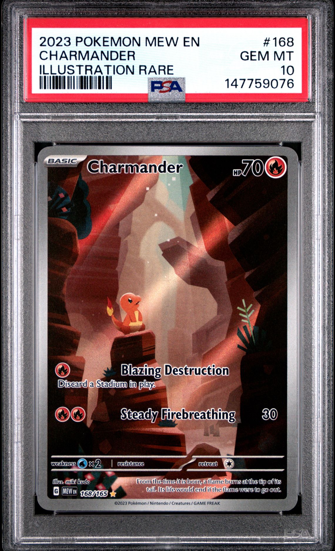 2023 Pokemon POKEMON MEW EN-151 Illustration Rare #168 Charmander front