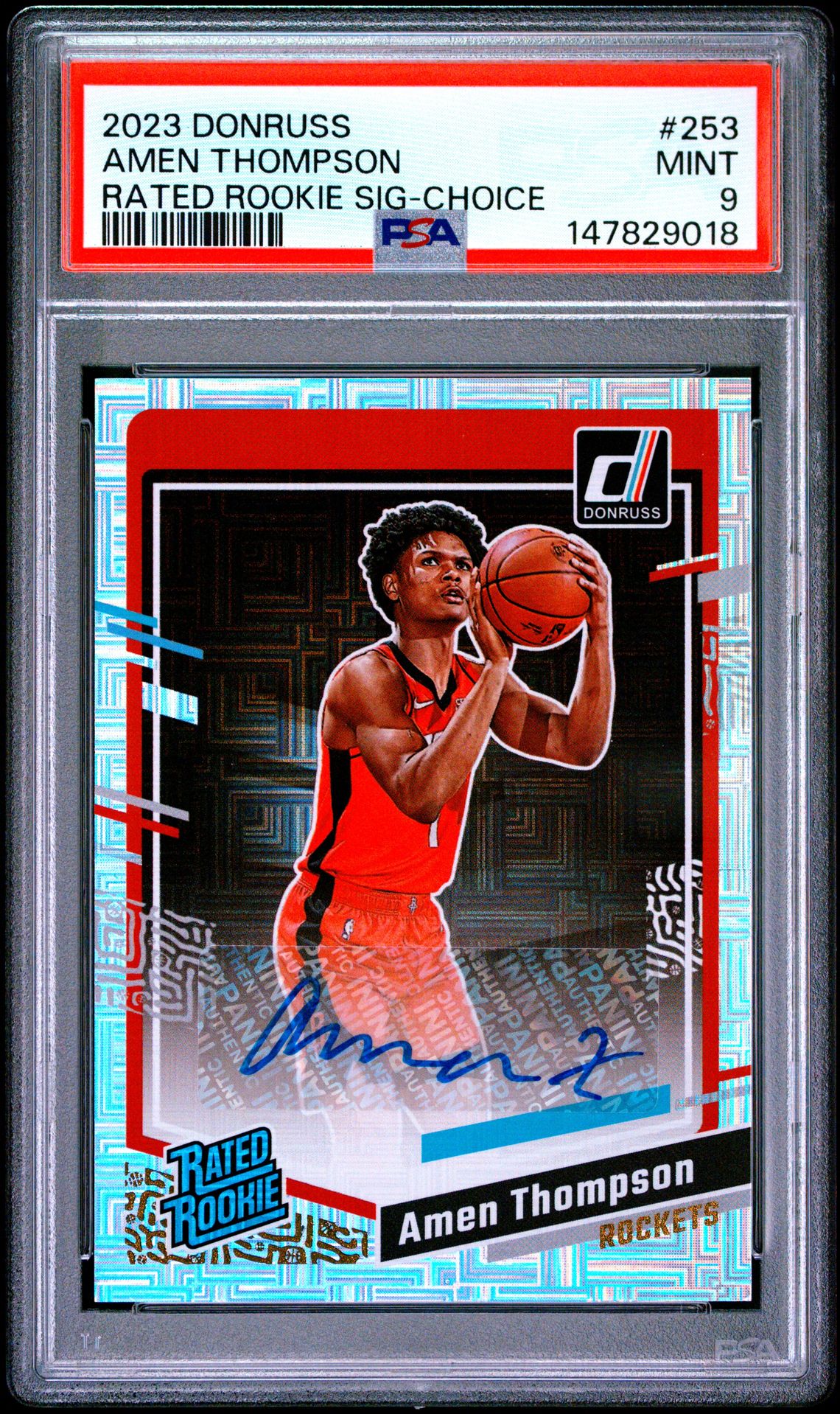 2023 Panini PANINI DONRUSS RATED ROOKIE SIG-CHOICE #253 Amen Thompson front