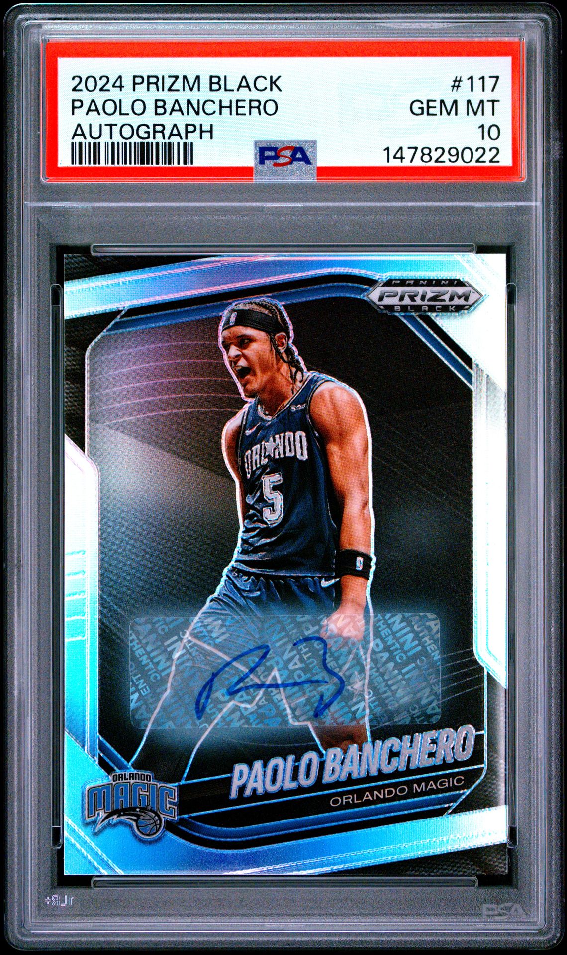 2024 Panini PANINI PRIZM BLACK AUTOGRAPH #117 Paolo Banchero front
