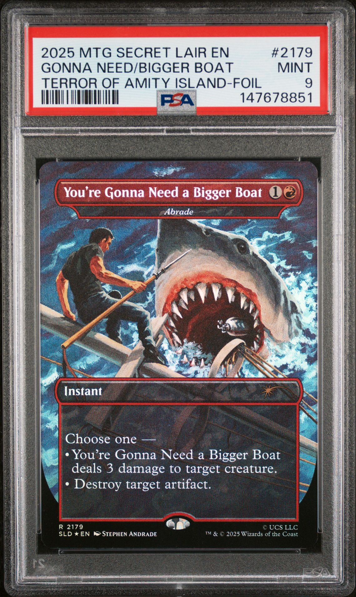 2025 MTG MAGIC THE GATHERING SECRET LAIR DROP TERROR OF AMITY ISLAND-FOIL #2179 Gonna Need/Bigger Boat front