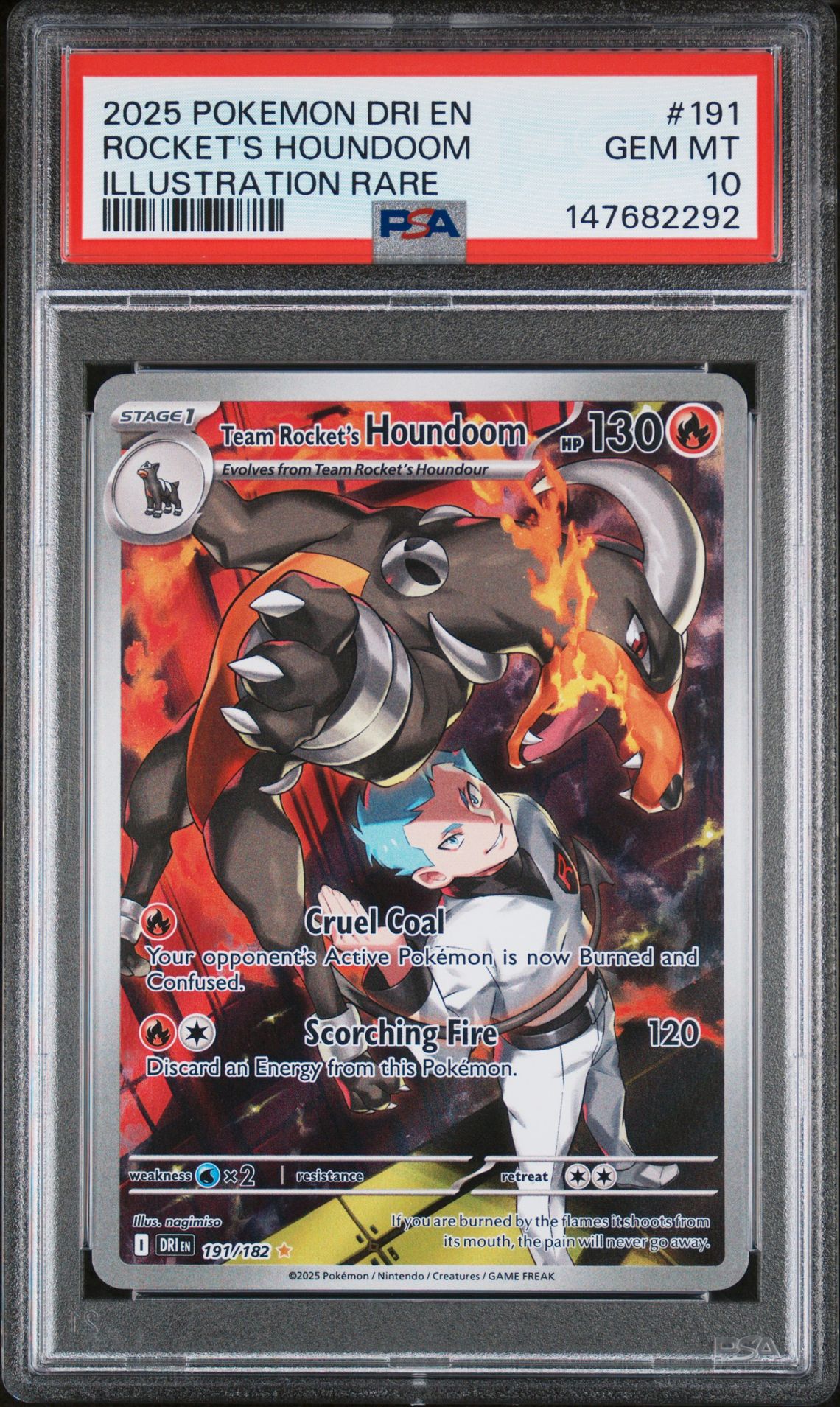 2025 Pokemon POKEMON DRI EN-DESTINED RIVALS ILLUSTRATION RARE #191 Rocket's Houndoom front