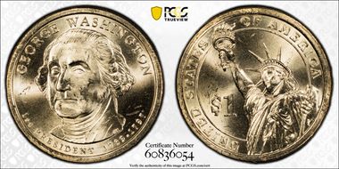 2007-P $1 George Washington Position A MS64