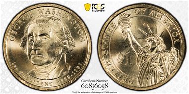 2007-P $1 George Washington Position B MS64