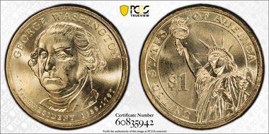 2007-P $1 George Washington Position A MS64