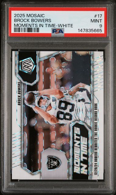 2025 Panini Mosaic #17 Brock Bowers Time front