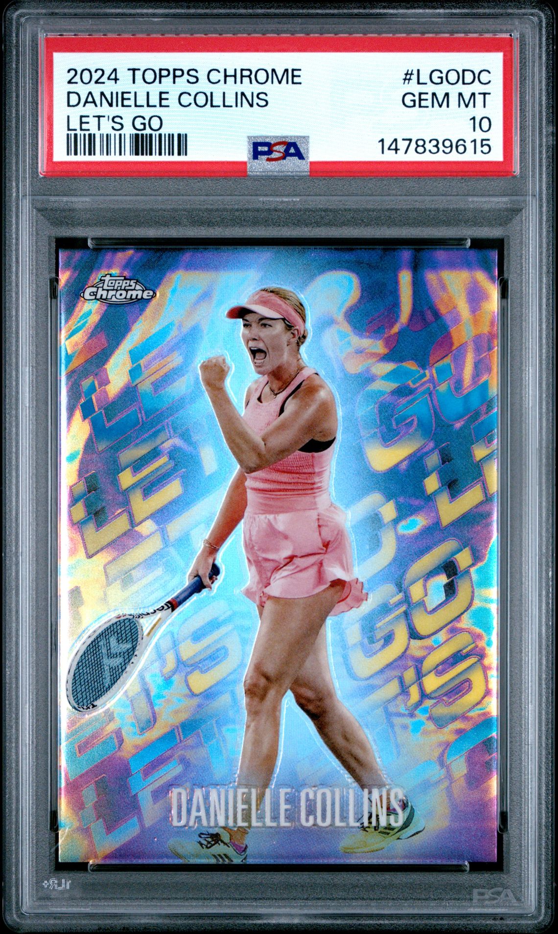 2024 Topps TOPPS CHROME TENNIS LET'S GO Danielle Collins front