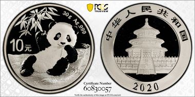 2020 10 Yn Panda Silver MS69