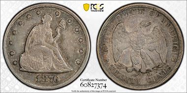 1876 20C AU50