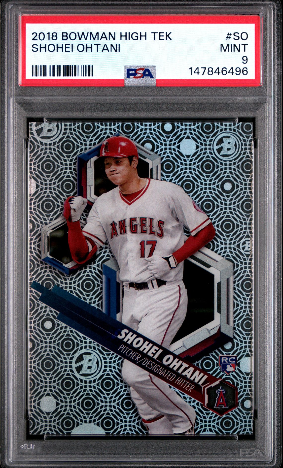 2018 Bowman BOWMAN HIGH TEK #SO Shohei Ohtani front