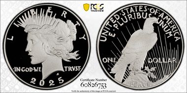 2025-S $1 Peace Dollar PR70DCAM