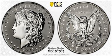 2025-S $1 Morgan Dollar Rev PR Two-Coin Reverse Proof Set PR70