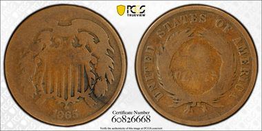 1865 2C Plain 5 AG3BN