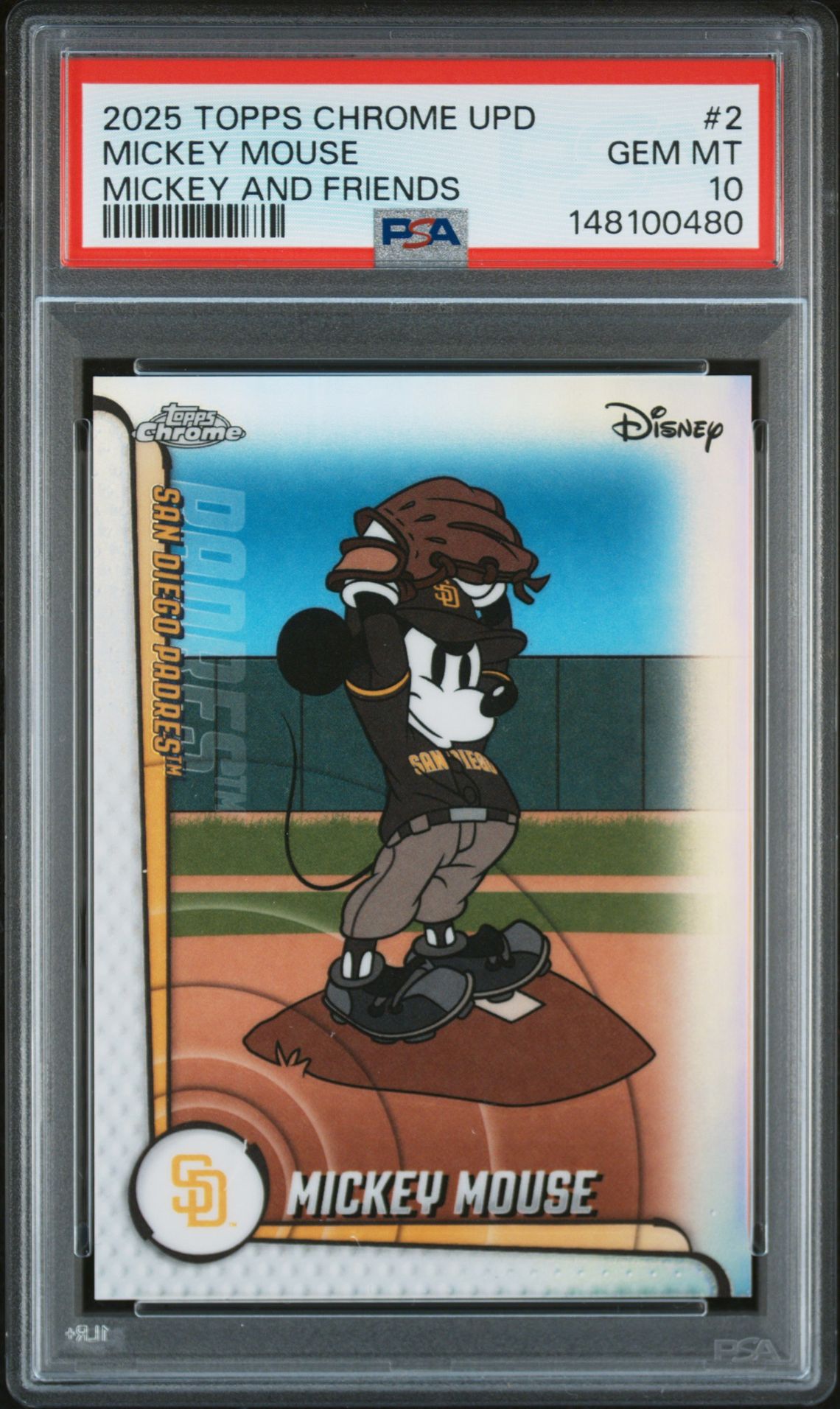 2025 Topps Chrome TOPPS CHROME UPDATE MICKEY AND FRIENDS #2 Mickey Mouse front