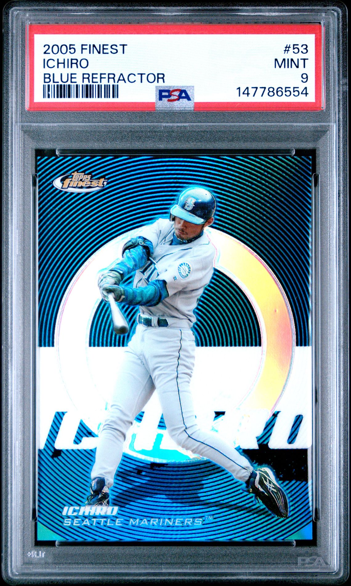 2005 Finest FINEST BLUE REFRACTOR #53 Ichiro front