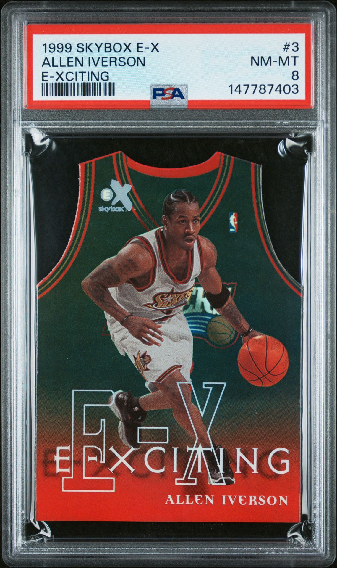 1999 SkyBox SKYBOX E-X E-XCITING #3 Allen Iverson front